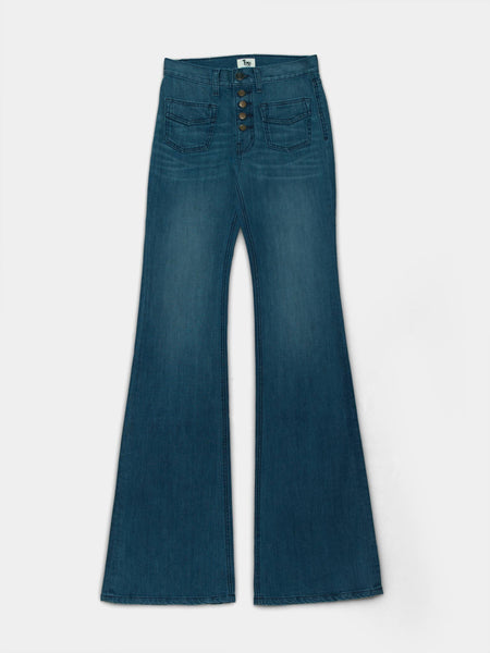 BENNY WIDE LEG JEAN W/ PATCH POCKETS