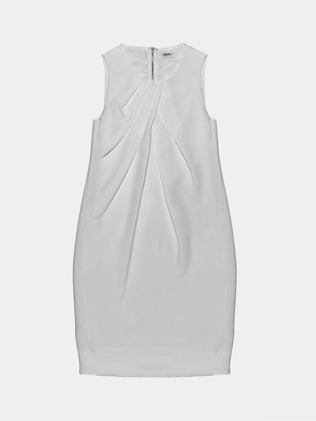 DRAPE FRONT SLEEVELESS DRESS