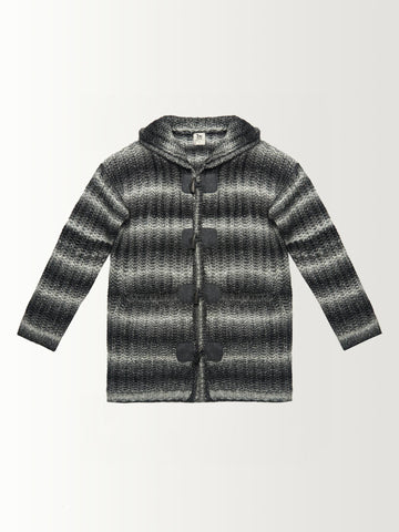TOGGLE & PATCH HOODED SWEATER