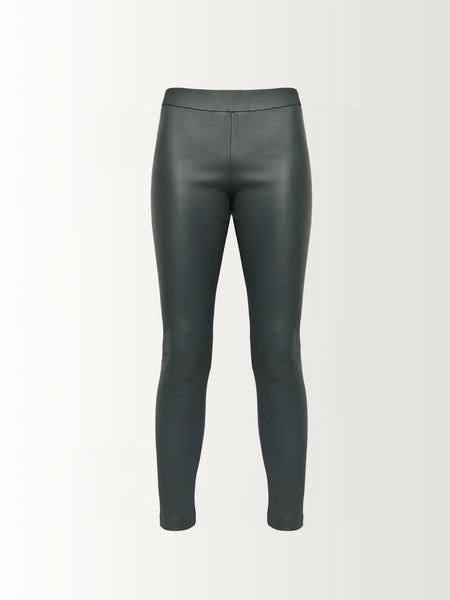 SEAMED LEATHER LEGGING