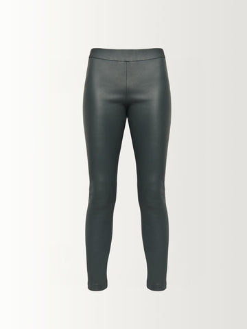 SEAMED LEATHER LEGGING