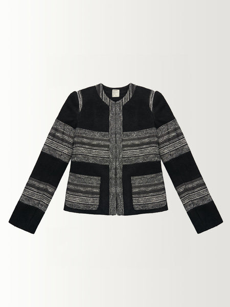 SHORT JACKET w/ TRIBAL STRIPE