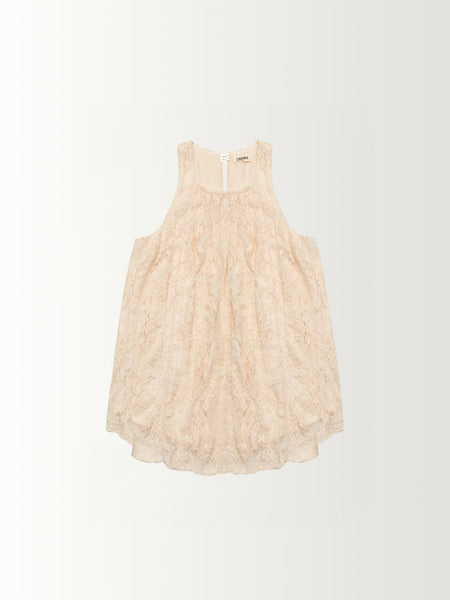 SLEEVELESS SHIRRED BLOUSE