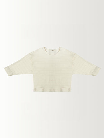 STRIPE COCOON SLEEVE PULLOVER