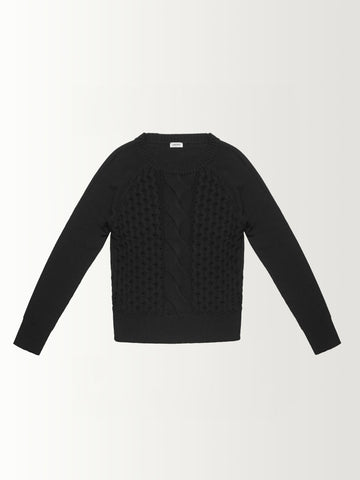 L/S SWEATER W/ BRAID