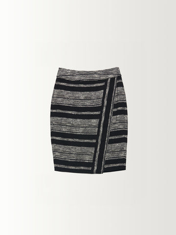 TRIBAL STRIPE WRAP SKIRT