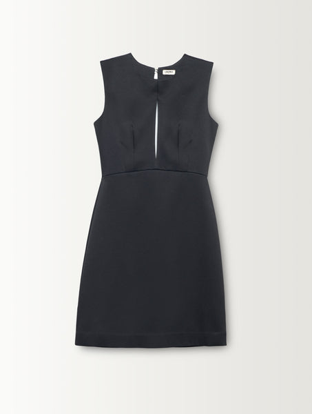 TRIANGLE CUT OUT TRAPEZE MINI DRESS