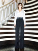 HIGH WAIST TROUSER W/ CONTRAST WAISTBAND