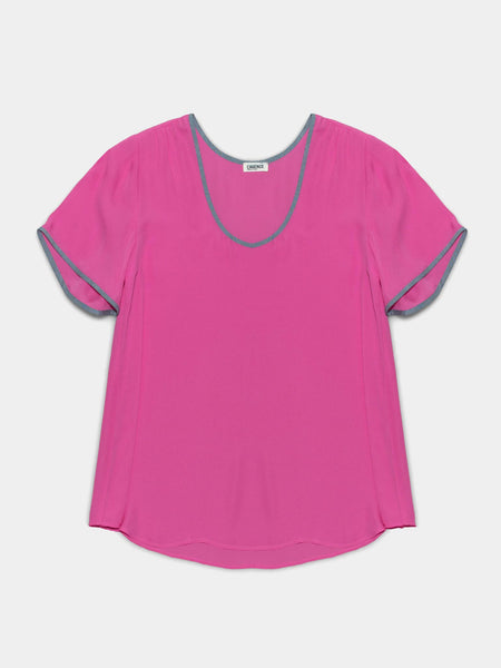 BELL SLEEVE SCOOP NECK BLOUSE