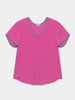 BELL SLEEVE SCOOP NECK BLOUSE