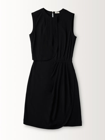 SLEEVELESS DRAPE DRESS