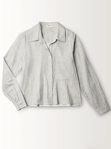 L/S BUTTON FRONT BLOUSE