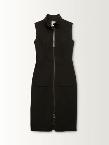 SLEEVELESS ZIP FRONT DRESS