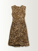 PLEATED SLIT BODICE DRESS