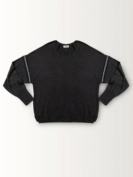 PULLOVER W/ BEADED TRIM